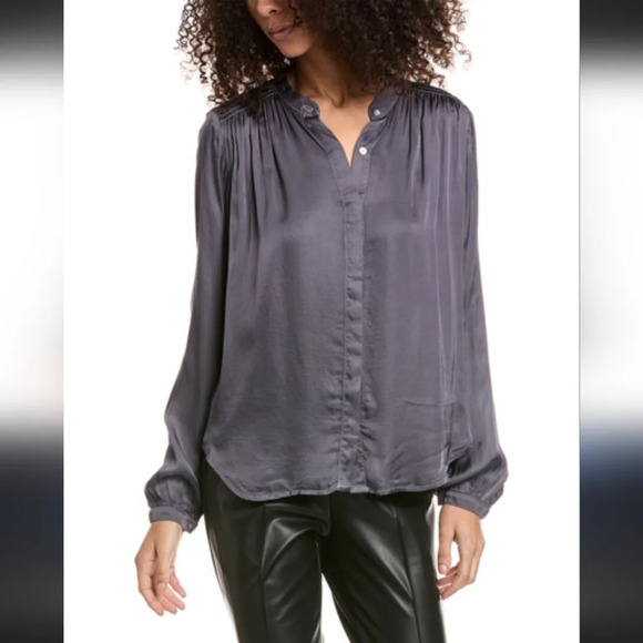 BELLA DAHL Smocked Shirt  Anthropologie SZ Small - Picture 1 of 11